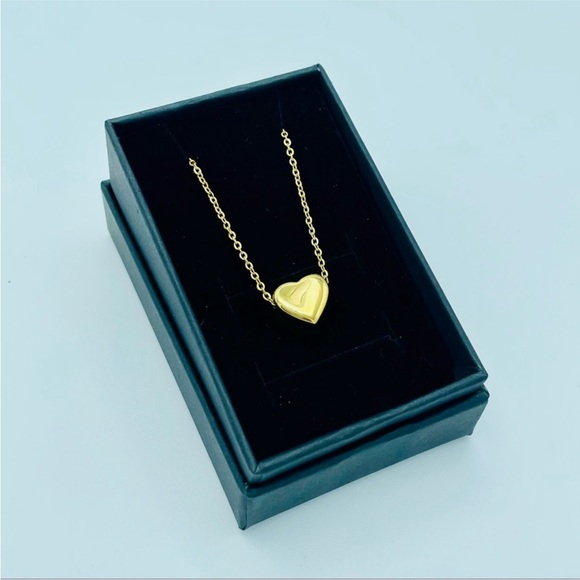 Dainty Gold Heart Necklace - Picture 1 of 8